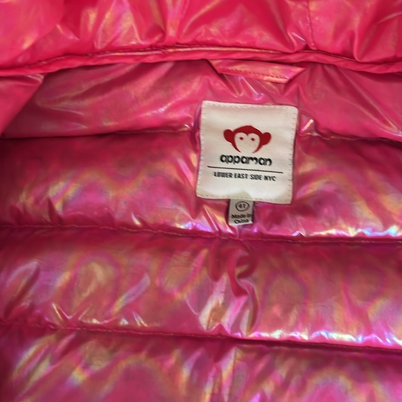 Appaman Puffy Coat bubblegum pink metallic toddler girls 4T💕 - Picture 7 of 15